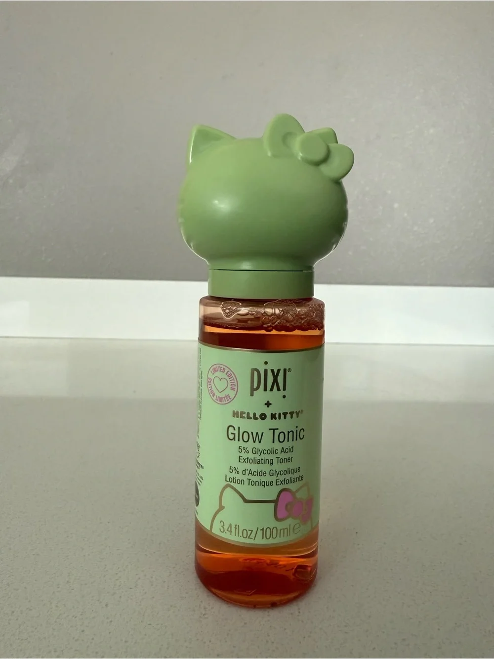 Pixi Glow Tonic with Hello Kitty Light Green Cap